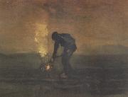 Vincent Van Gogh Peasant Burning Weeds (nn04) oil painting